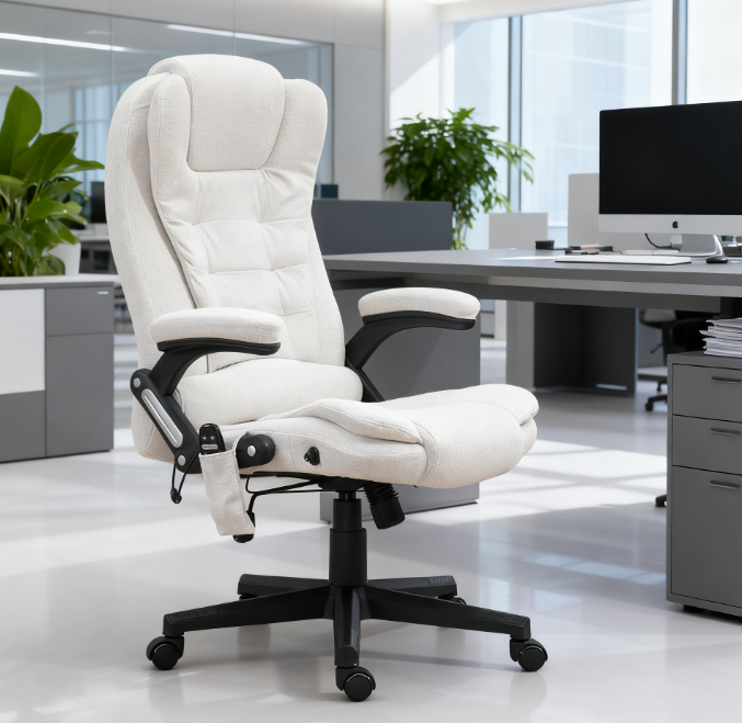 Massage Office Chair With Heat,High Back Massage Desk Chair With Reclining Backrest