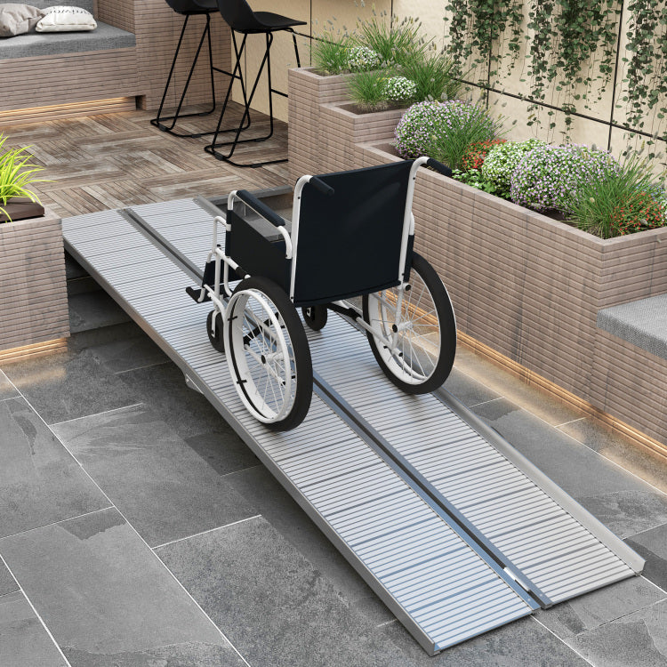 Portable Portable Wheelchair Ramp For Home, Threshold Handicap Ramp 10'