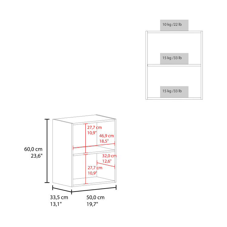 Manchester 20" Wide One Door And Two Shelves Wall Cabinet