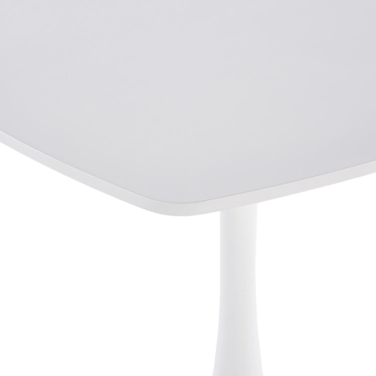 31.5 Inch White Square Dining Table For 2 4 Person, Mid Century Modern Tulip Table With Sturdy Metal Pedestal Base, 0.71" Thickened Mdf Tabletop For Small Space, Apartment, Kitchen, Bistro & Office
