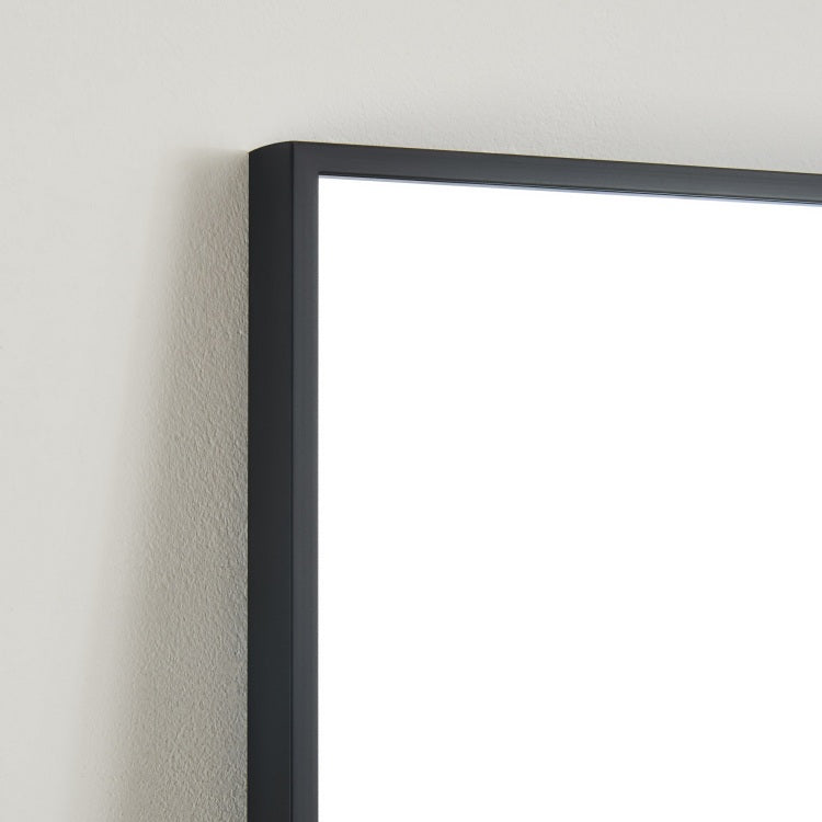 70" X 31" Full Length Mirror Black Aluminum Alloy Frame, Leaning Or Wall Mounted, High Definition, Shatter Proof, Ideal For Bedroom, Living Room, Corridor Modern Home Decor
