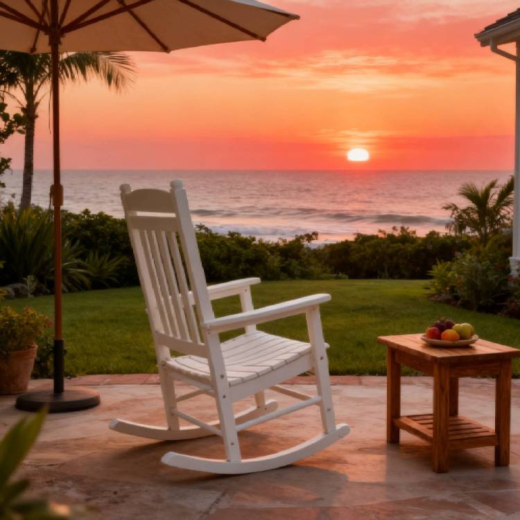 All Season Rocking Chair For Patio Leisure & Outdoor Lounge Area Relaxation Moments,Hips Material