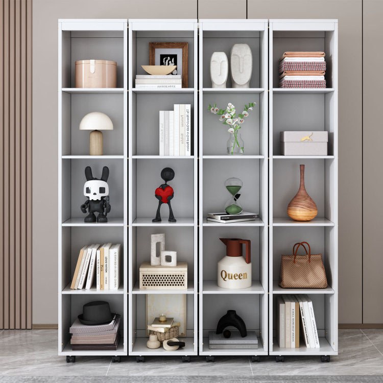 Queen Murphy Bed Wall Bed With Storage Doors, White