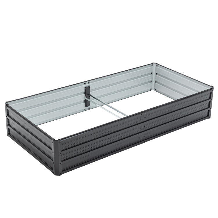 6X3X1 Ft Metal Raised Garden Bed Outdoor Reinforced Galvanized Rustproof Colored Steel Planter Boxes For Vegetables, Raised Beds For Growing Flowers Herbs Succulents