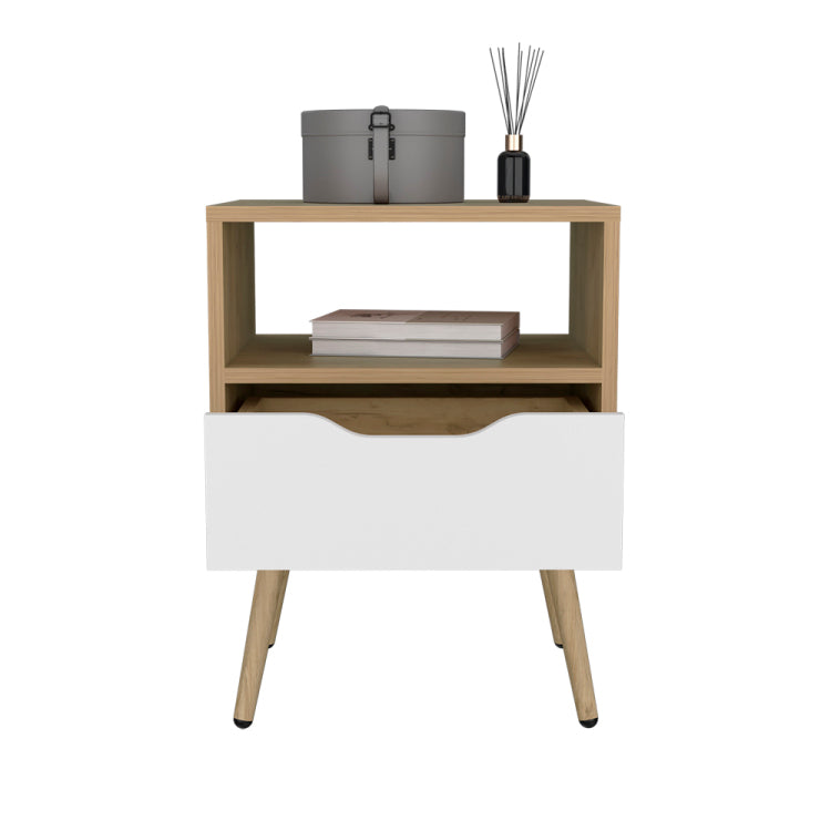 Kechi Nightstand White Macadamia