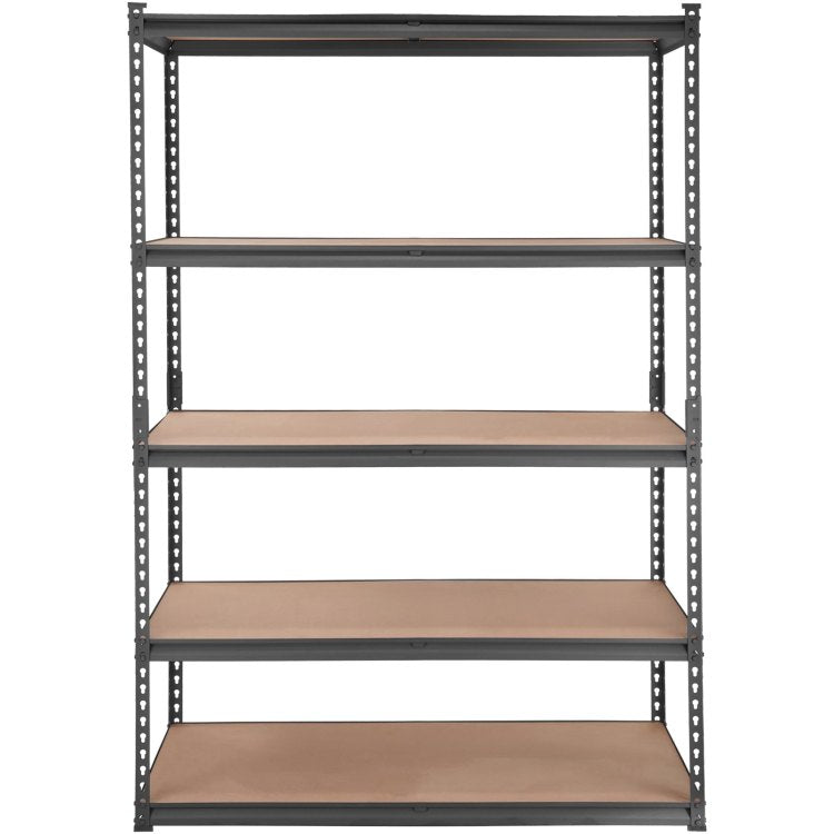 Storage Shelving Unit, 5 Tier Adjustable, 2000 Lbs Capacity, Heavy Duty Garage Shelves Metal Organizer Utility Rack, Black, 18" D X 48" W X 72" H For Kitchen Pantry Basement Bathroom Laundry