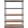 Storage Shelving Unit, 5 Tier Adjustable, 2000 Lbs Capacity, Heavy Duty Garage Shelves Metal Organizer Utility Rack, Black, 18" D X 48" W X 72" H For Kitchen Pantry Basement Bathroom Laundry