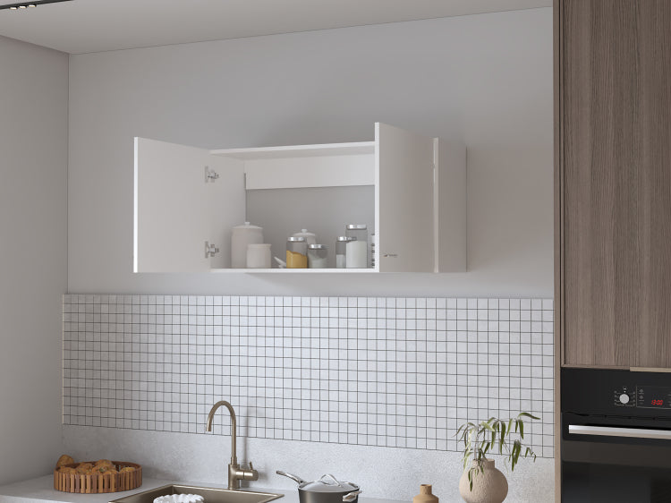 Oklahoma Wall Cabinet In Melamine, Two Doors