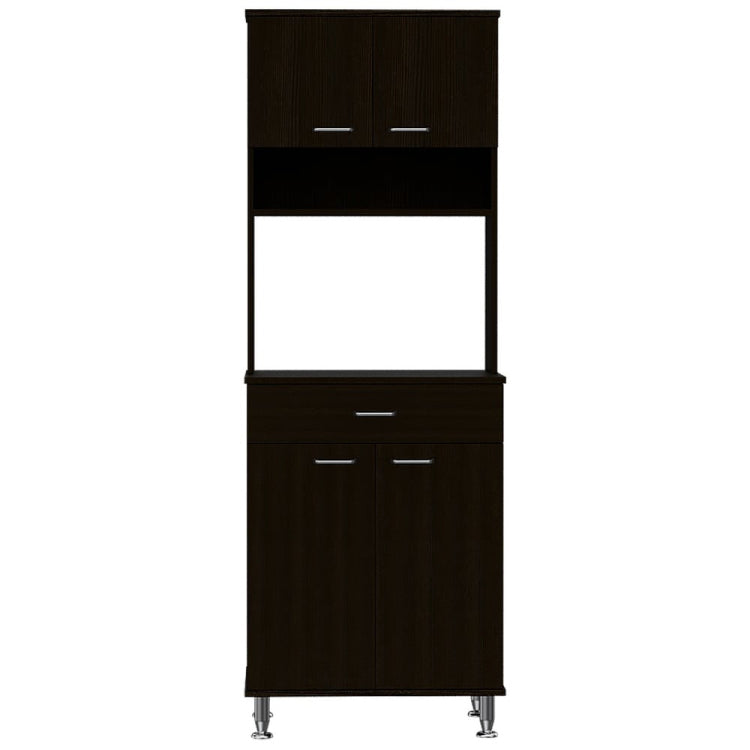 1 Drawer 1 Shelf Area Pantry With Adjustable Metal Legs Wenge