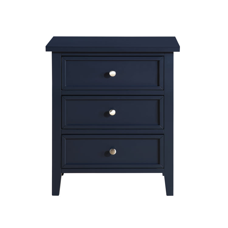 Luca 3 Drawer Nightstand Midnight Blue