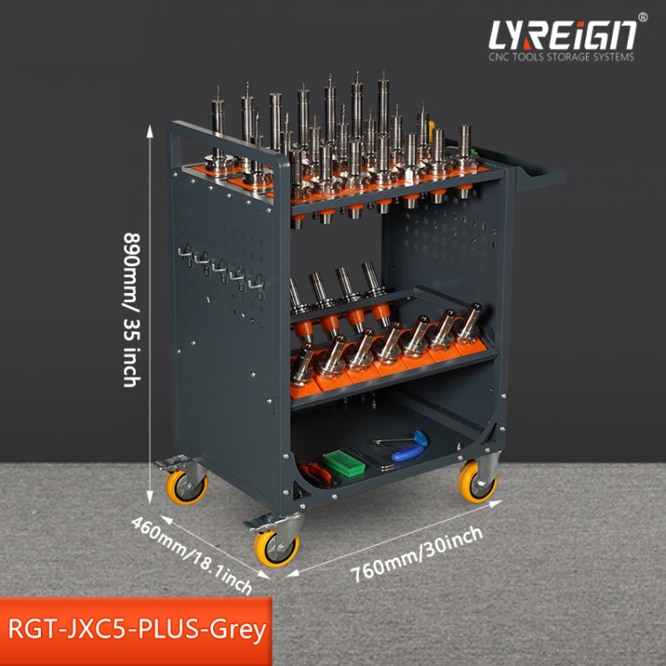 Grey Tool Cart Cnc Tool Cart Cat40 Tool Trolley Bt40 Cnc Tool Holder Cart Cnc Machine Tool Service Cart Cat40 35 Capacity
