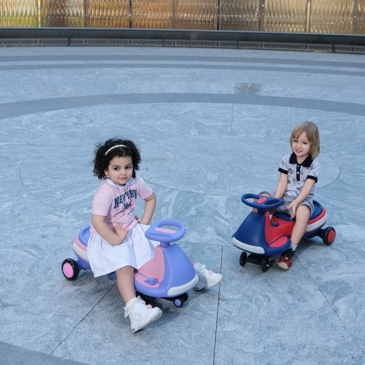 Kids Electric Ride On Car 12V Electric Wiggle Car , Led Lights , Music,Anti Rollover For Boys And Girls Ages 3 Indoor Outdoor
