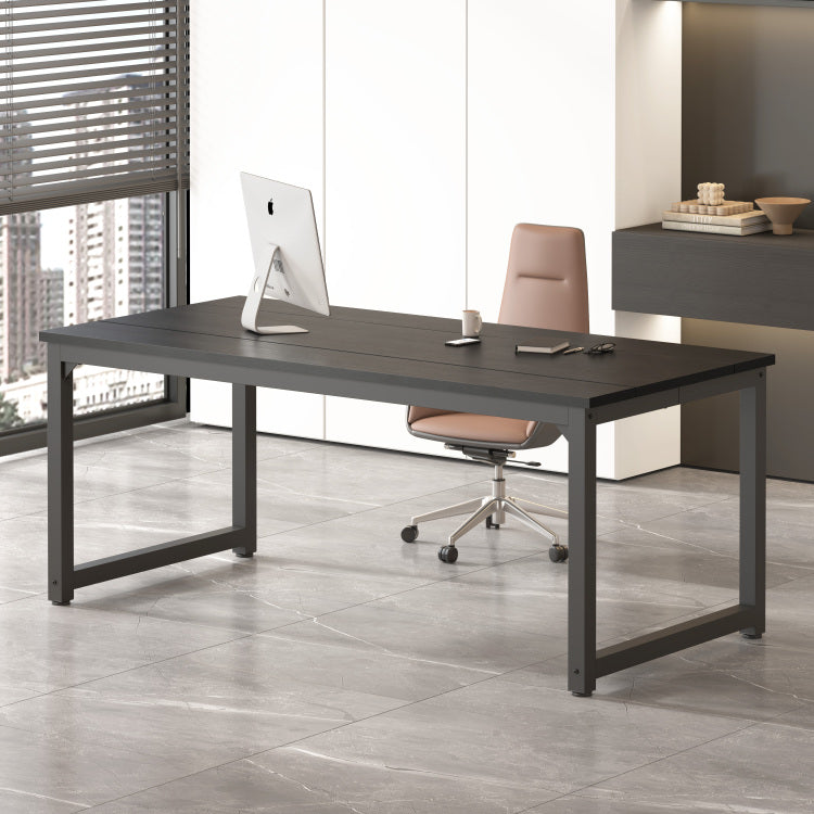 70" Computer Desk,Large Home Office Desk Wide Workstation 1 Inch Thicker Tabletop For Writing,Black