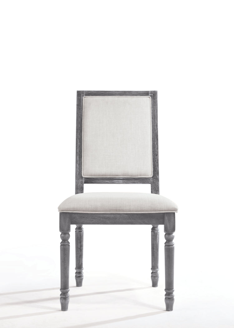 Leventis Weathered Gray Finish 7Pcs Dining Room Set