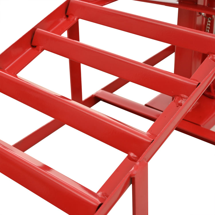 5 Ton Lifting Force Auto Car Truck Service Ramps Lifts, Garage Car Lift Hydraulic Ramps,Automotive Hydraulic Lift Repair Frame Lift 2 Pack Red Color