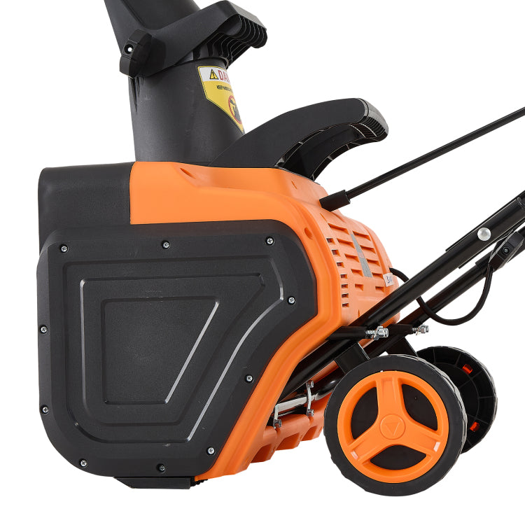 Electric Snow Blower, 20 Inch 15A Corded Snow Thrower With Dual Led Headlights & 180 Rotating Chute, 25Ft Throwing Distance, 12" Depth Clearing, Walk Behind Snowblower For Driveway Sidewalk