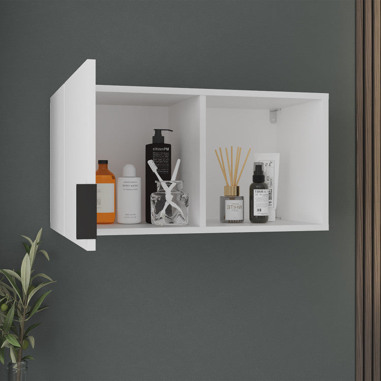 Kaser Medicine Cabinet With Mirror And Shelves, With Vertical Or Horizontal Position Option, Modern Bathroom Storage Solution,White