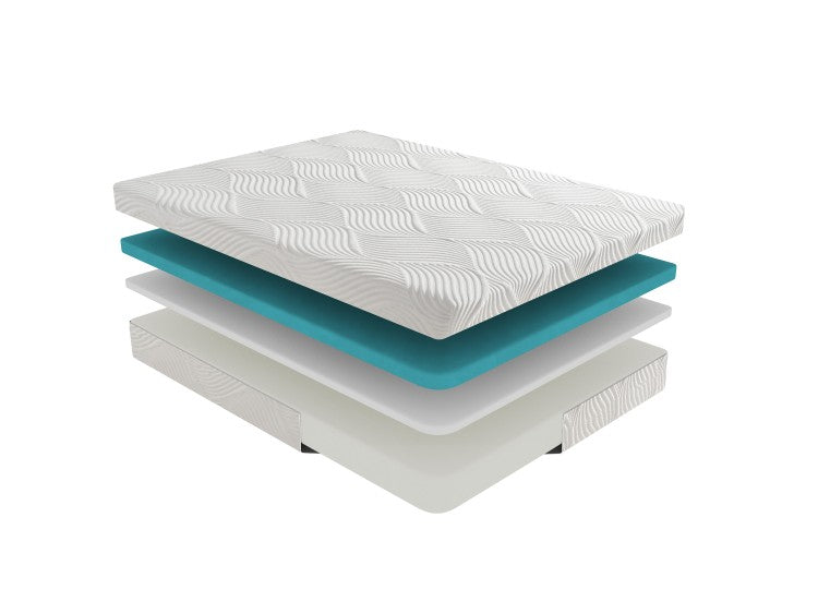 10 Inch Queen Size Bed Mattress Gel Infused Memory Foam Mattress, Firm, White, Mattress In A Box