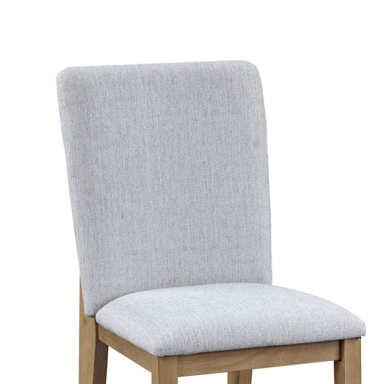 Delfina Set Of 2 Gray Linen Fabric 19"W Dining Chair