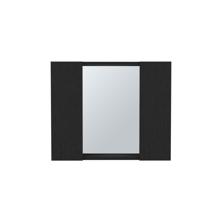 Artemisa Medicine Cabinet, Double Door, Mirror, One External Shelf Black