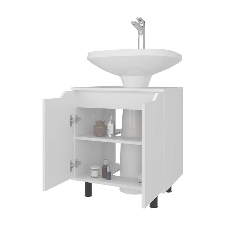 White Bathroom Vanity Cabinet For Pedestal Sink
