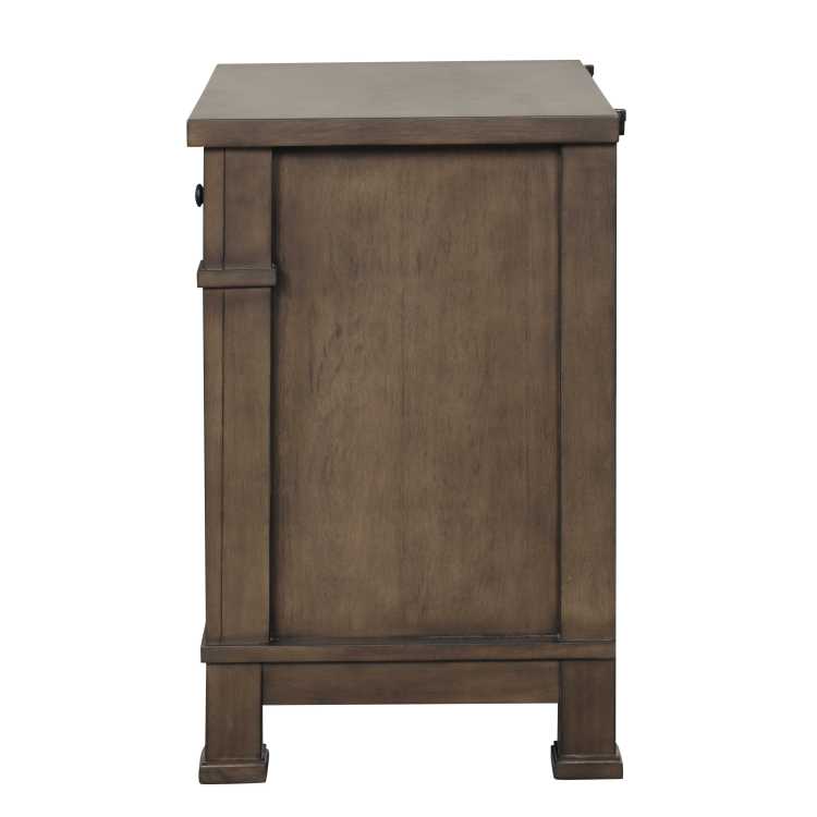 Transitional Style 1Pc Nightstand Usb Port Felt Lined Top And Dovetail Drawers Dark Walnut Finish Bedroom Furniture