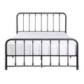 Classic Queen Platform Bed Dark Bronze Finish Metal Frame Bedroom Furniture 1Pc