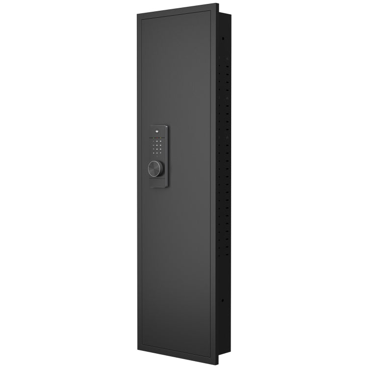 53" Passwod Touch Panel In Wall Safe,Hidden Wall Gun Safe For Rifles With Adjustable Shelves,Assembled Storage Multifunctional Wall Safe For Firearm And Valuables Black Digital
