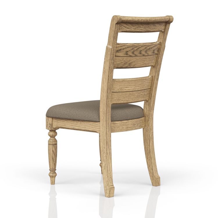 Ladder Back Side Chair Caramel Finish Set Of 2