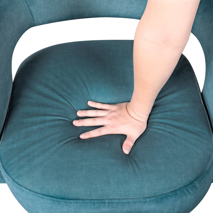 Modern Luxury Swivel Accent Chair 1Pc Dark Teal Velvet Upholstery Solid Wood Stylish Home Furniture