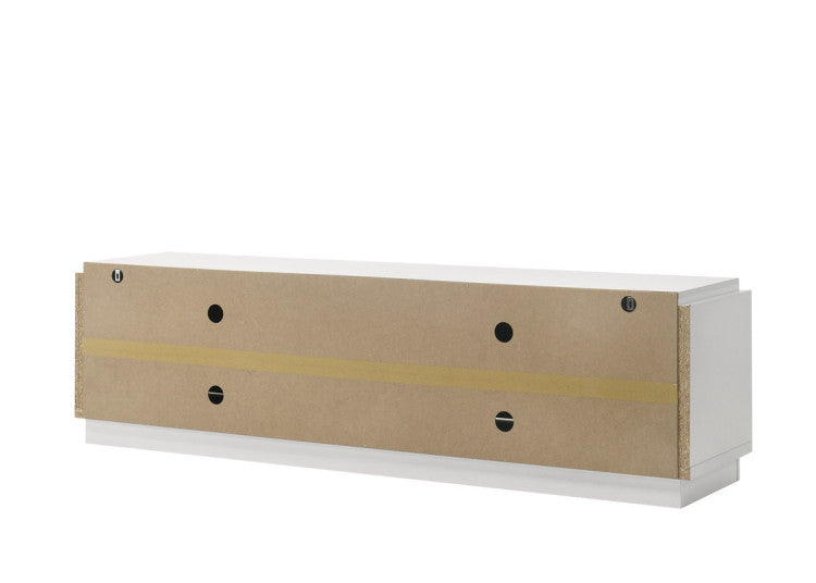 Carrington 70"W White 4 Door Tv Stand