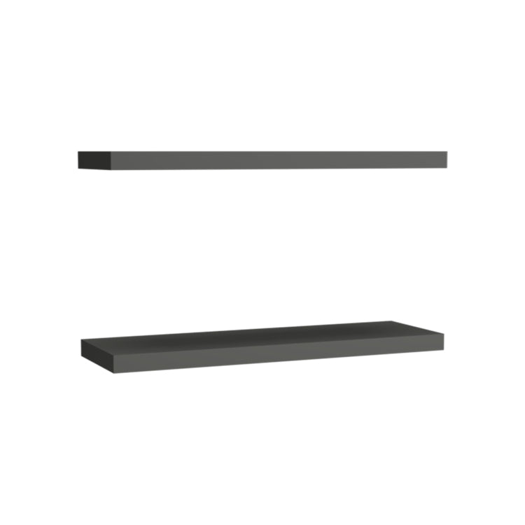 Floating Shelves 1.50" H, 2 Shelves, Matt Gray