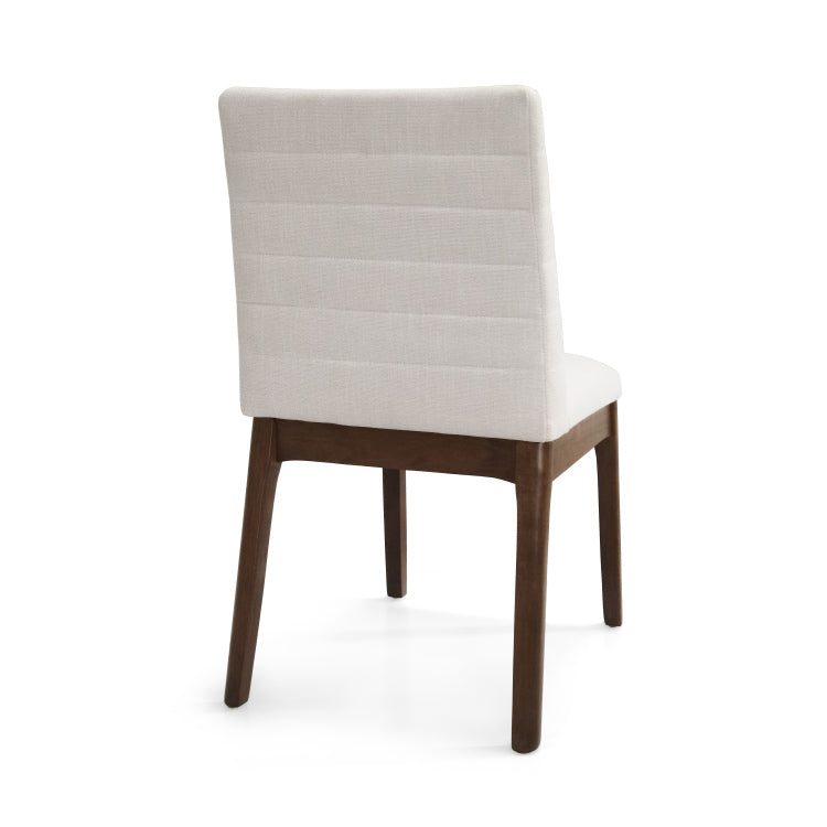 5 Pieces Upholstered Dining Set With Rubberwood Frame, Light Beige Walnut Black