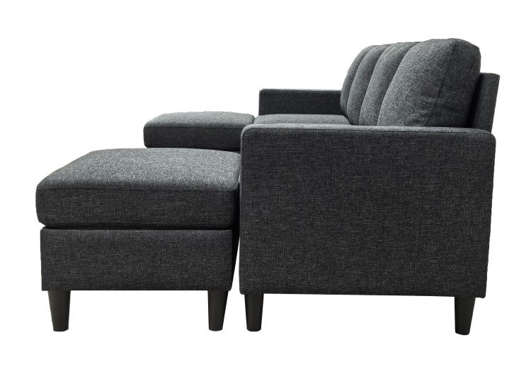 Linen Upholstered Modular Sectional With 2 Ottomans