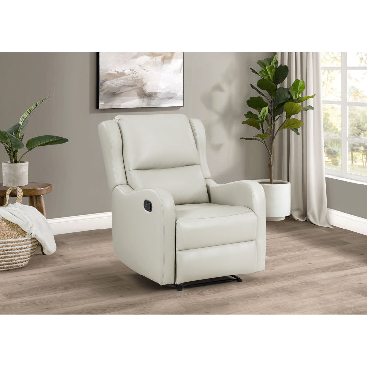 Cortland Ivory Upholstered English Arm Recliner Chair