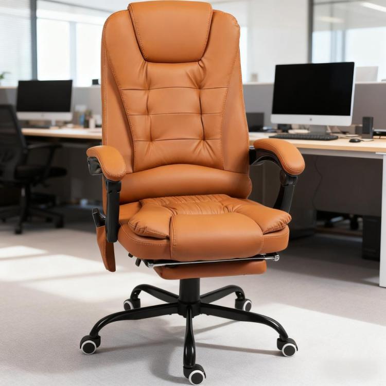 Vibrating Massage Office Chair,High Back Massaging Office Desk Chair With Lumbar Support,Footrest