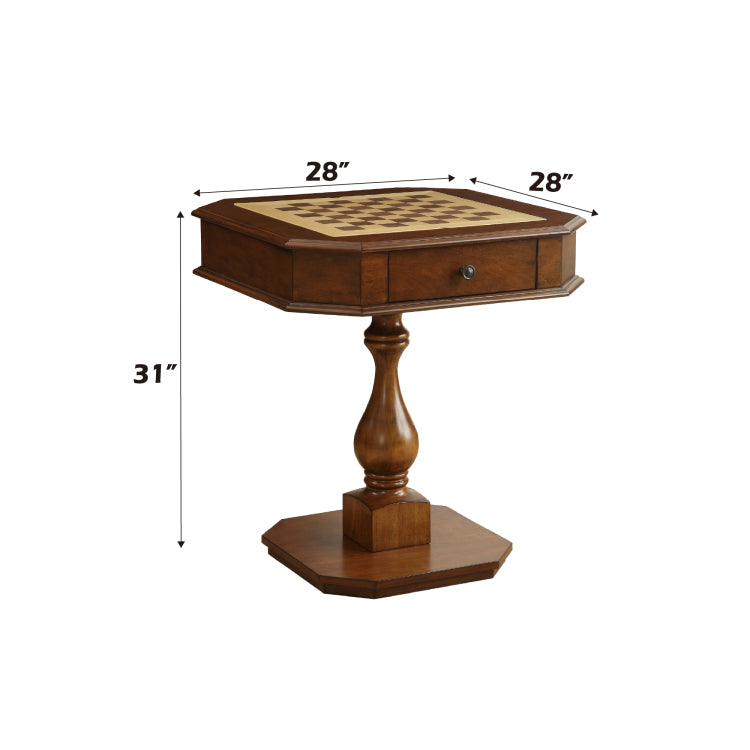 Bishop Cherry Finish Reversible Chess Checker Game Table W Game Tray Chess Fingures Not Included