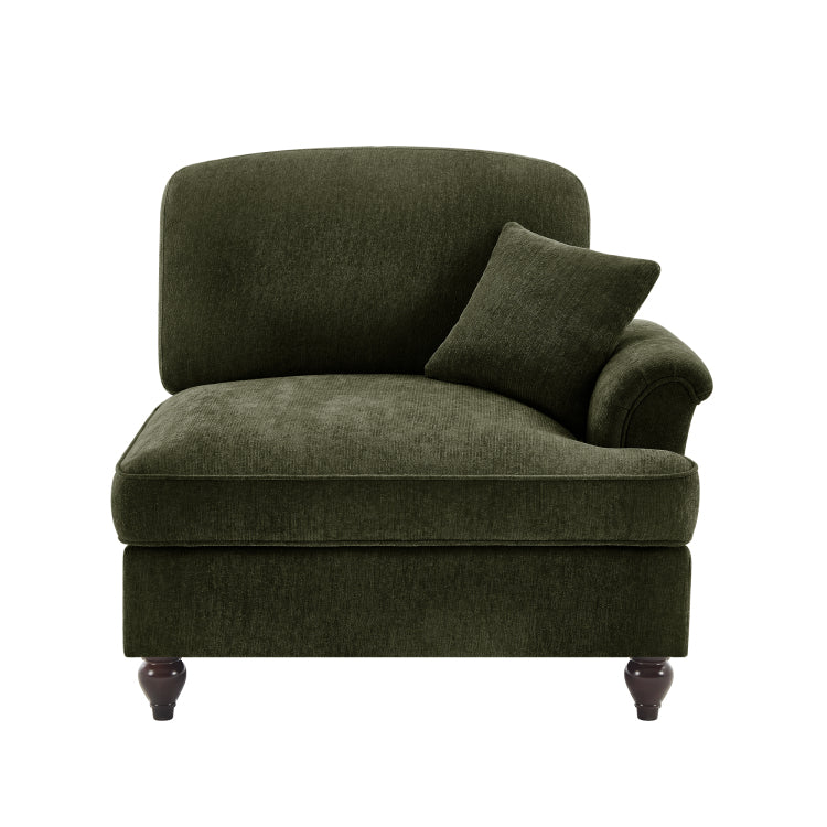 Sofa Rsf Chenille W 1 Pillow Green
