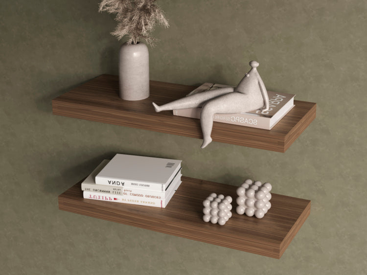 Floating Shelf Dallas, Living Room, Mahogany