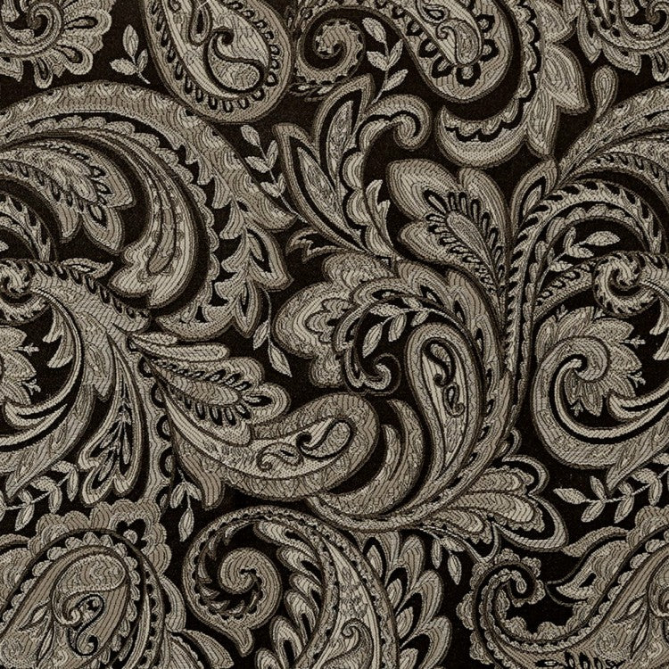 Jacquard Window Valance Black 50X18"