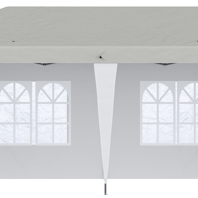 Outsunny 10' X 20' Pop Up Canopy Tent With 4 Sidewalls, Heavy Duty Tents For Parties, Outdoor Instant Gazebo With Carry Bag, For Outdoor, Garden, Patio, White