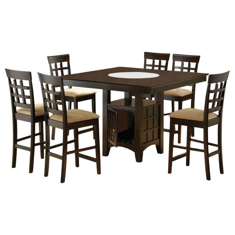 Tolland Tan And Cappuccino 7 Piece Dining Set