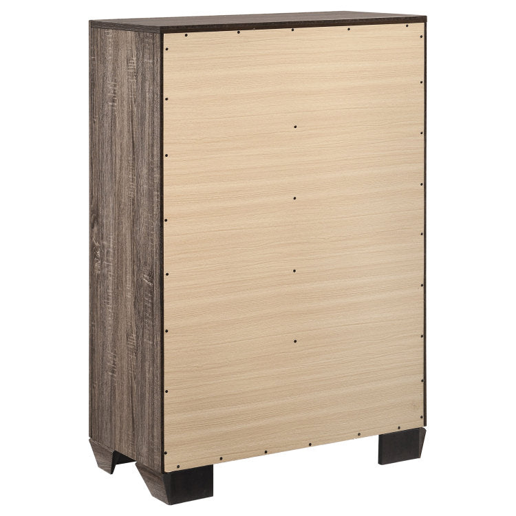 Harrison Washed Taupe 5 Drawer Bedroom Chest