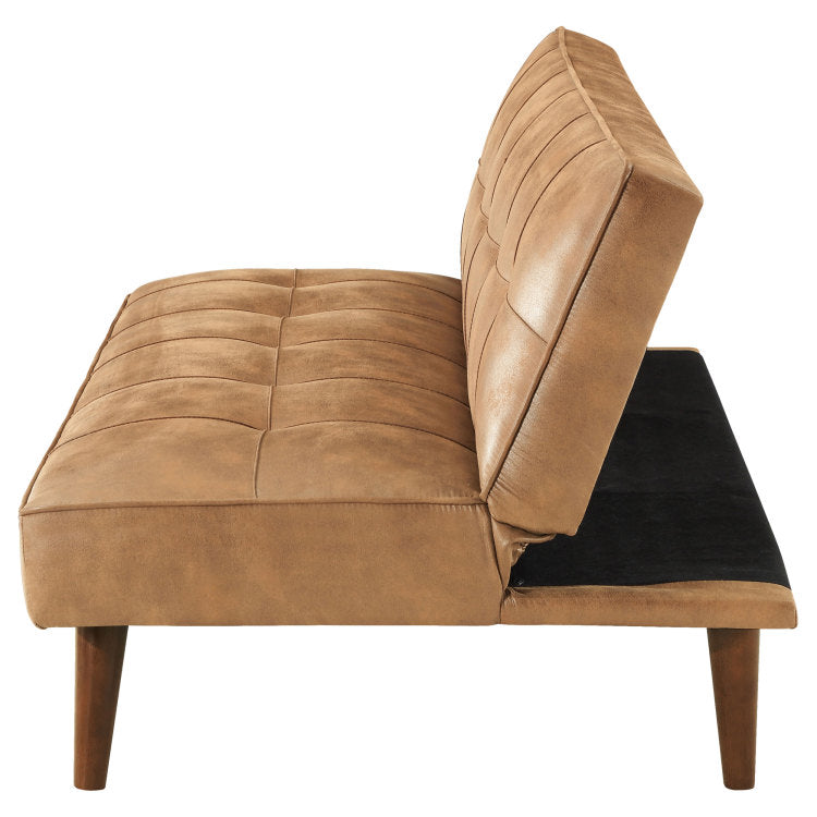 Ralston Saddle Brown Upholstered Convertible Sofa Bed