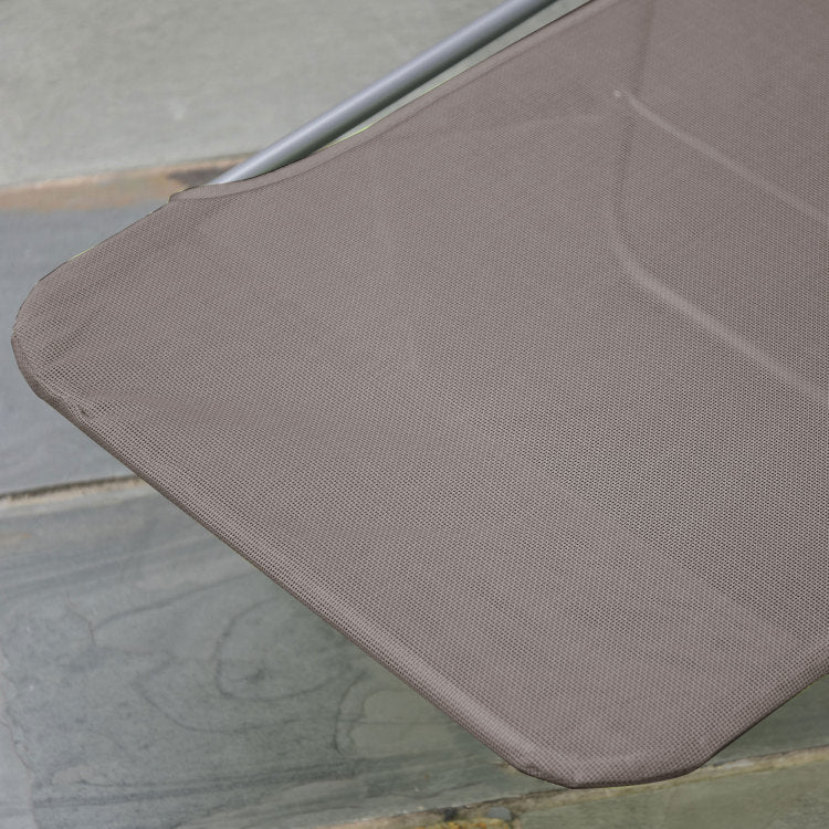 Outsunny Folding Chaise Lounge Chair, Pool Sun Tanning Chair, Outdoor Lounge Chair With 5 Position Reclining Back, Mesh Seat, Headrest For Beach, Yard, Patio, Brown