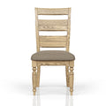 Ladder Back Side Chair Caramel Finish Set Of 2
