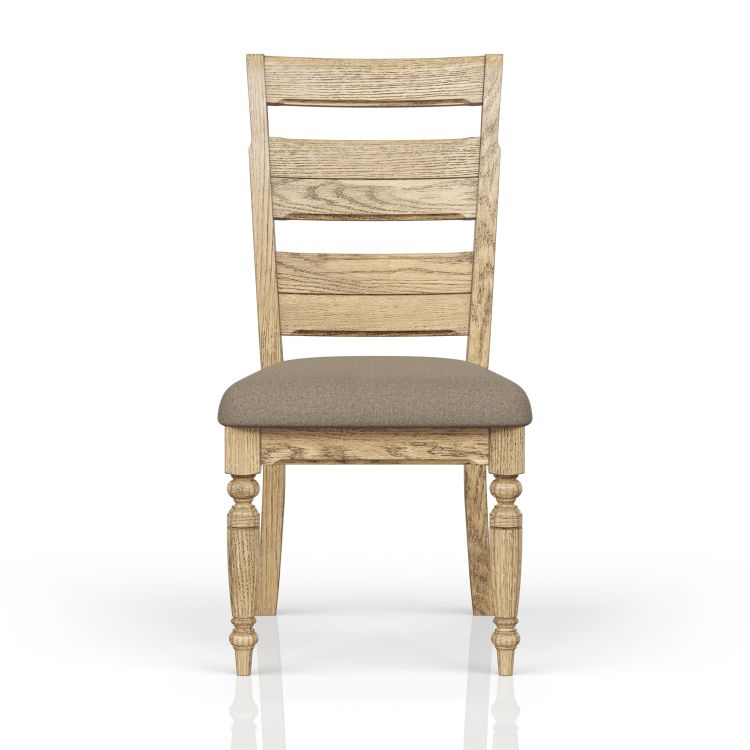 Ladder Back Side Chair Caramel Finish Set Of 2