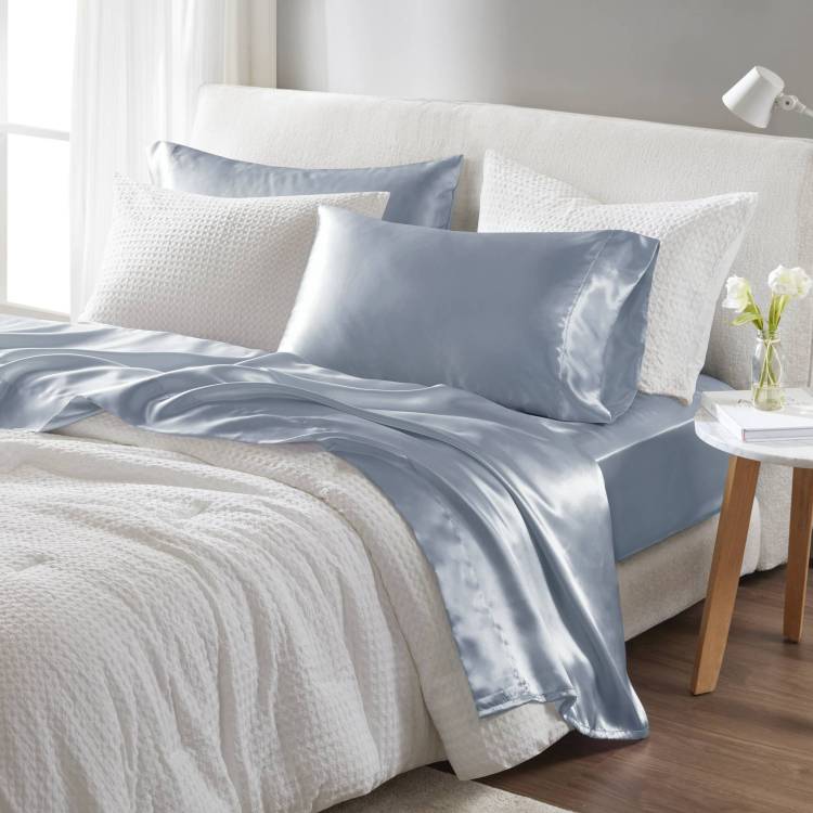 6 Pcs King Luxury Sheet Set Blue