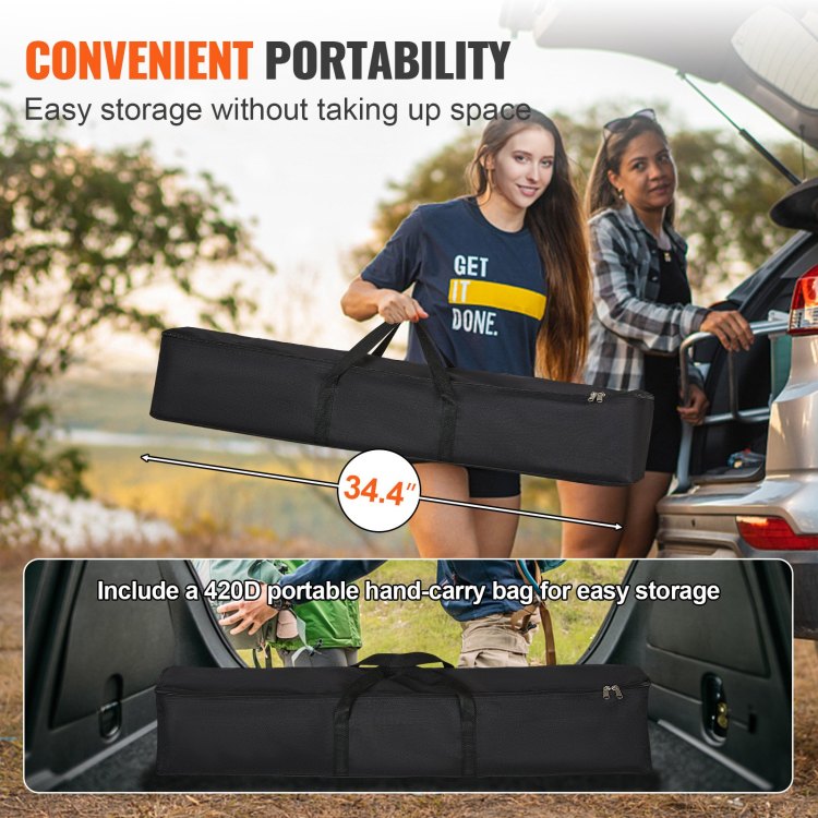Projector Screen With Stand, 120 Inch 16:9 4K 1080 Hd Outdoor Movie Screen With Stand, Wrinkle Free Projection Screen With Bar Feet And Carry Bag, For Home Theater Cinema Backyard Movie Night