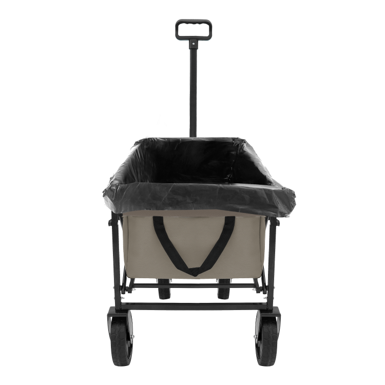 Minimeetall Multi Use Bag,Collapsible Foldable Wagon Cart Beach Wagon Heavy Duty Utility Cart Utility Wagon Grocery Cart For For Camping 3Pcs Plastic Liner Bag Cover , Olive Green